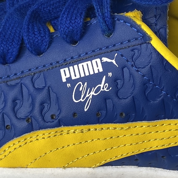 Puma Clyde in Blue and Dandelion Yellow, 5.5 - Picture 3 of 16